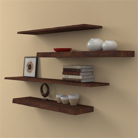 solid wood shelves irregular edge