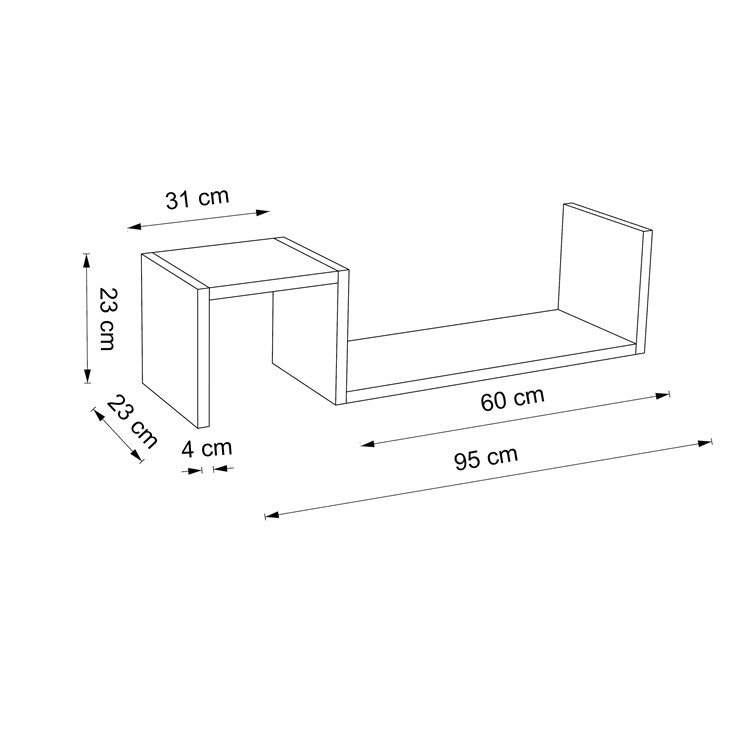 Mensole in legno design ad S in Mensole