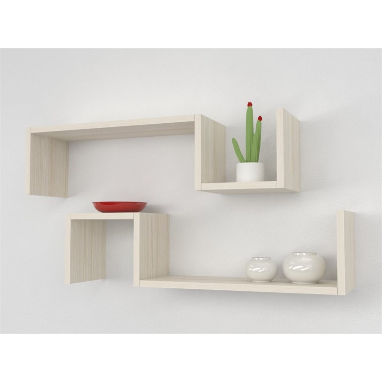 Mensole in legno design ad S in Mensole