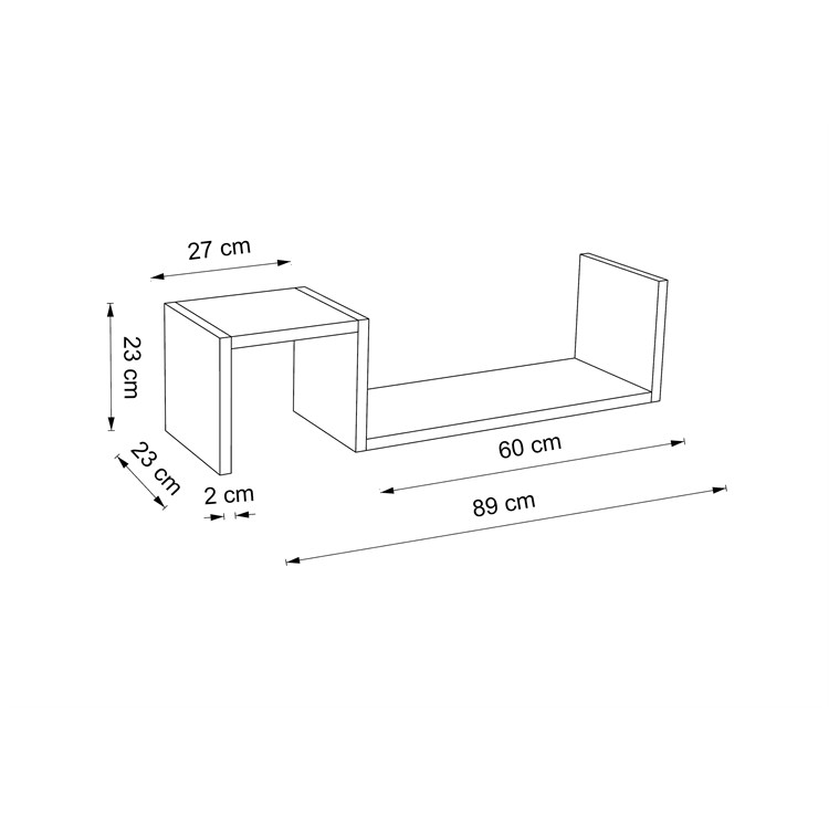 Mensole in legno design ad S in Mensole