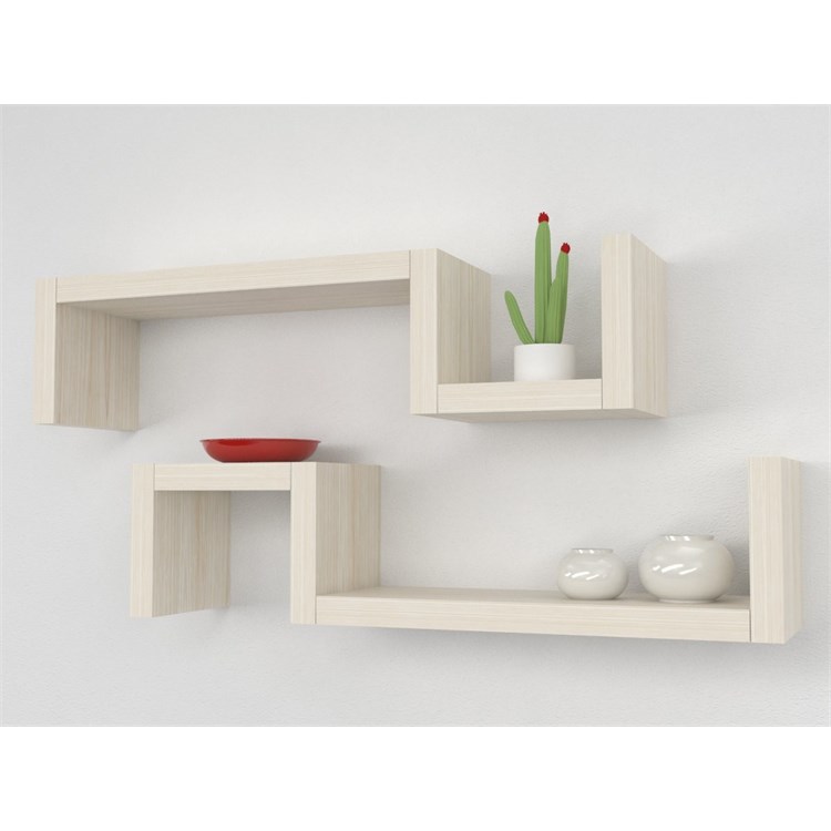 Mensole in legno design ad S in Mensole