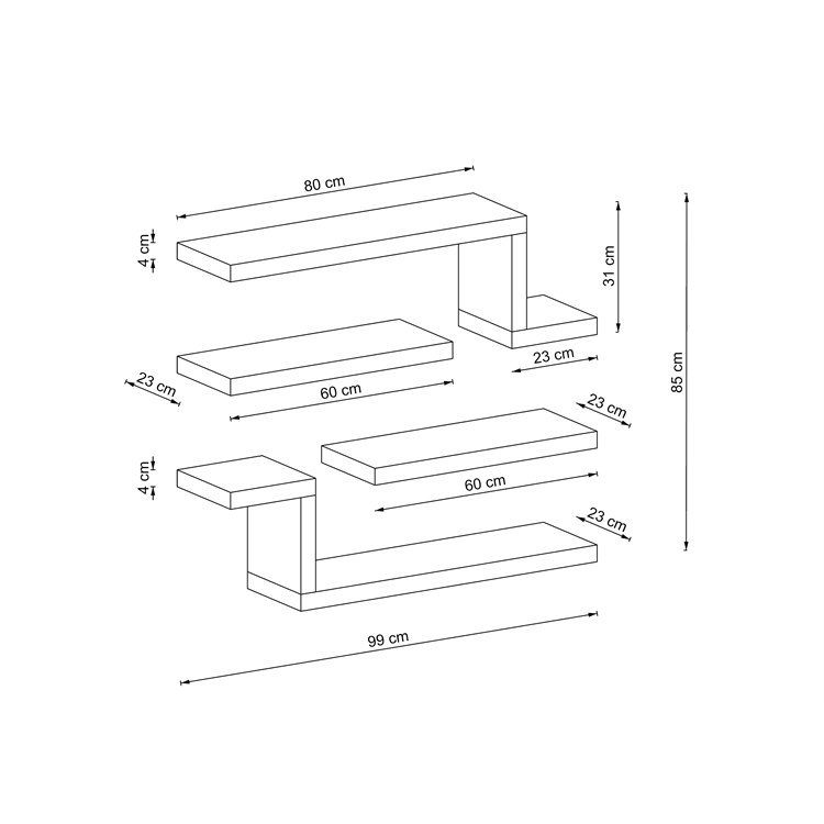 Angel Wooden Composition in Mensole