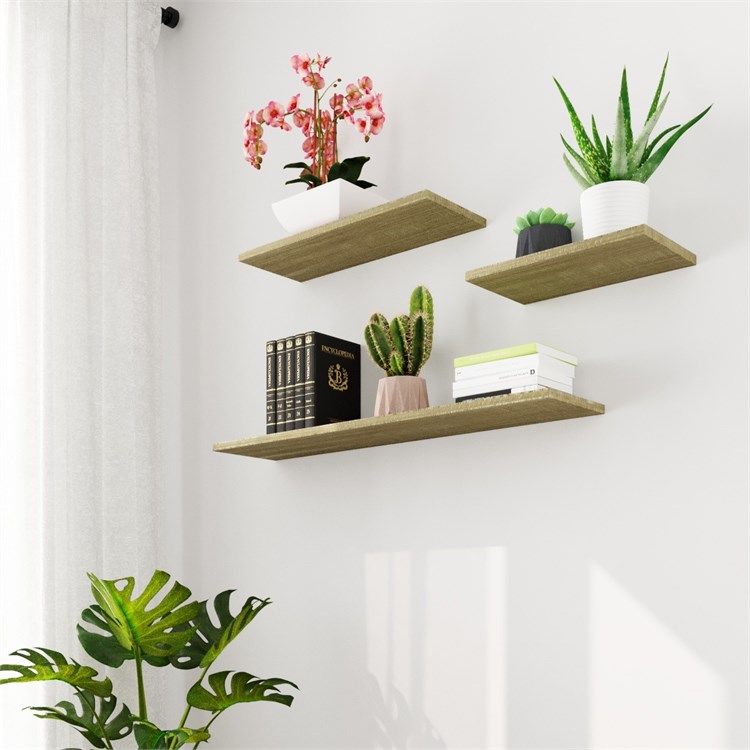 Wooden shelves in Mensole