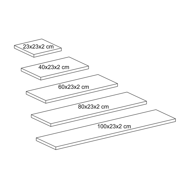 Wooden shelves in Mensole