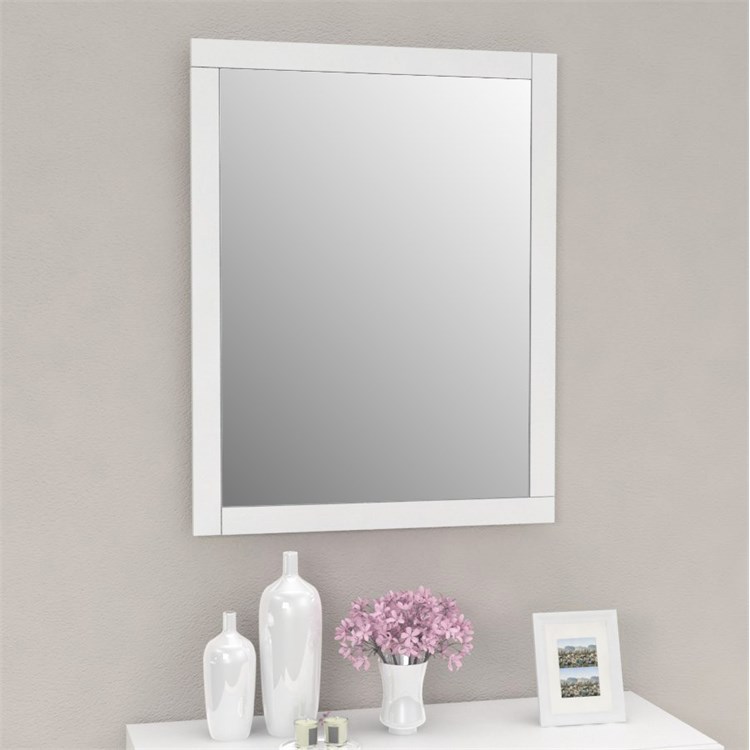 Specchio con cornice in legno