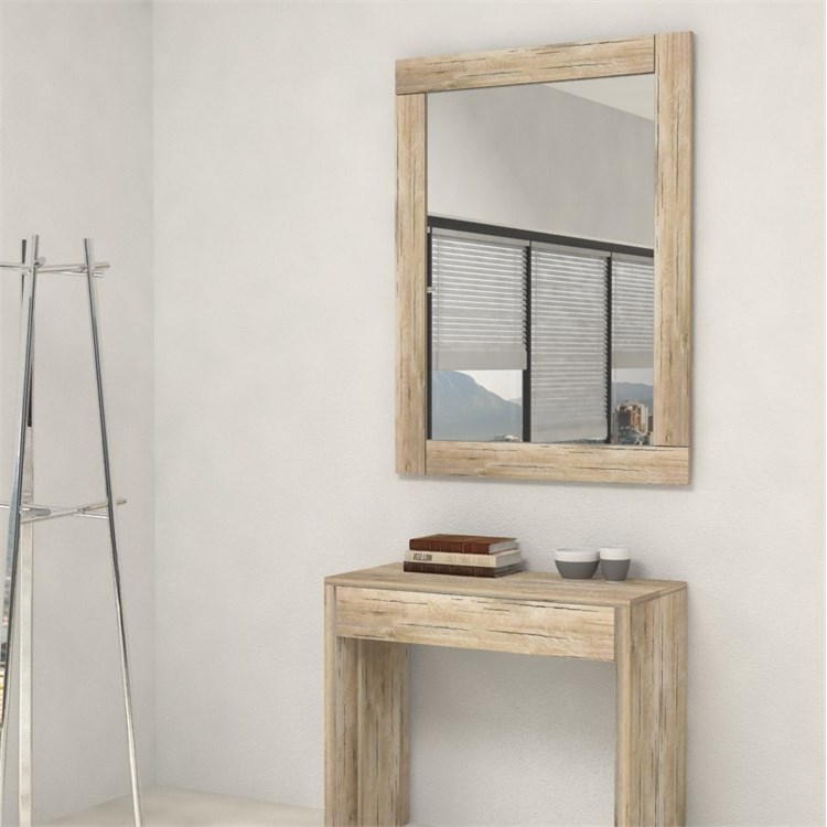 Mirrors with wooden frame in Shelf brackets and Supports