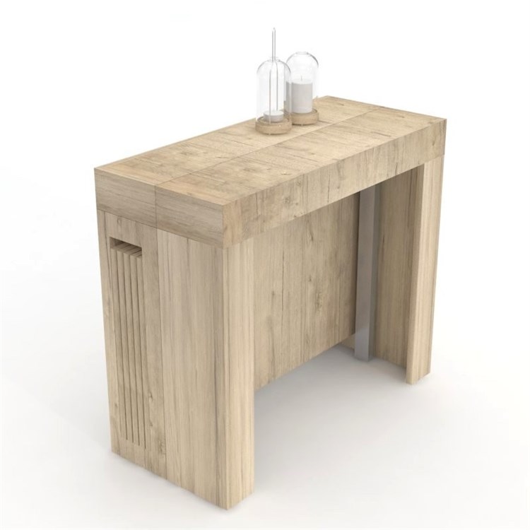 Consolle allungabile Mercurio con porta prolunghe in Consolle