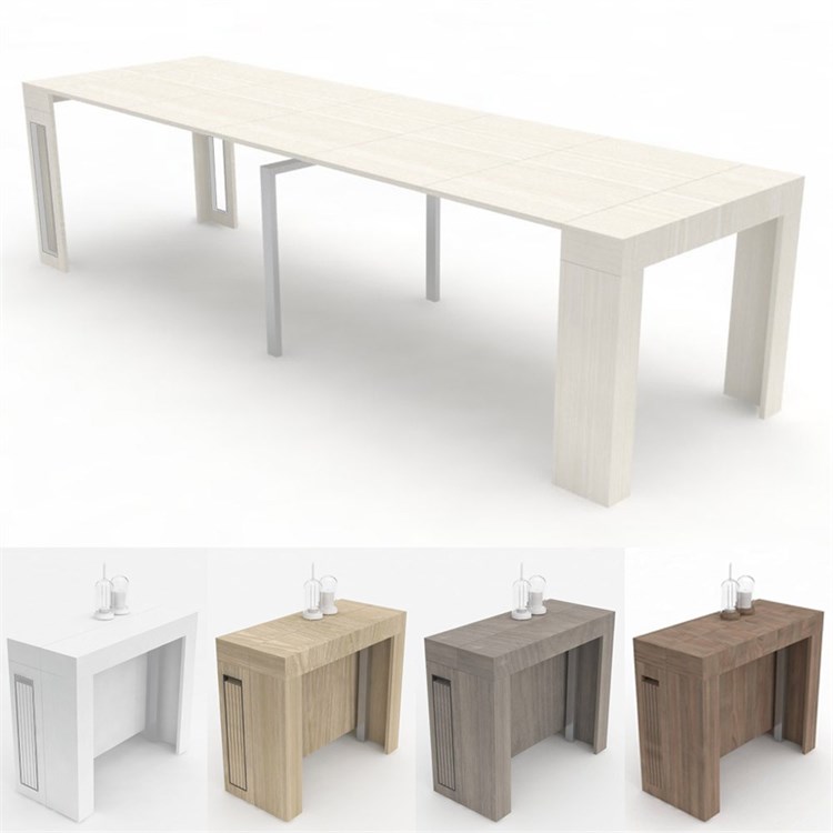 Consolle allungabile Mercurio con porta prolunghe in Consolle