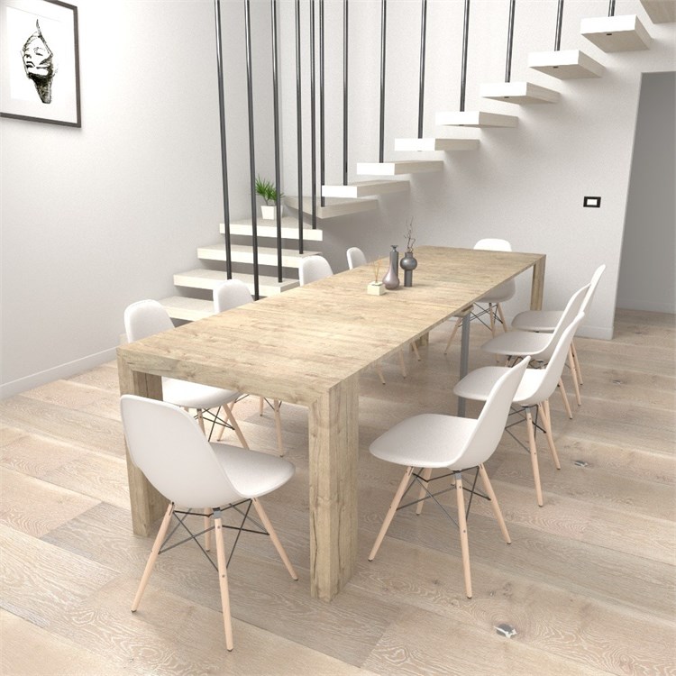 Consolle allungabile Mercurio con porta prolunghe in Consolle