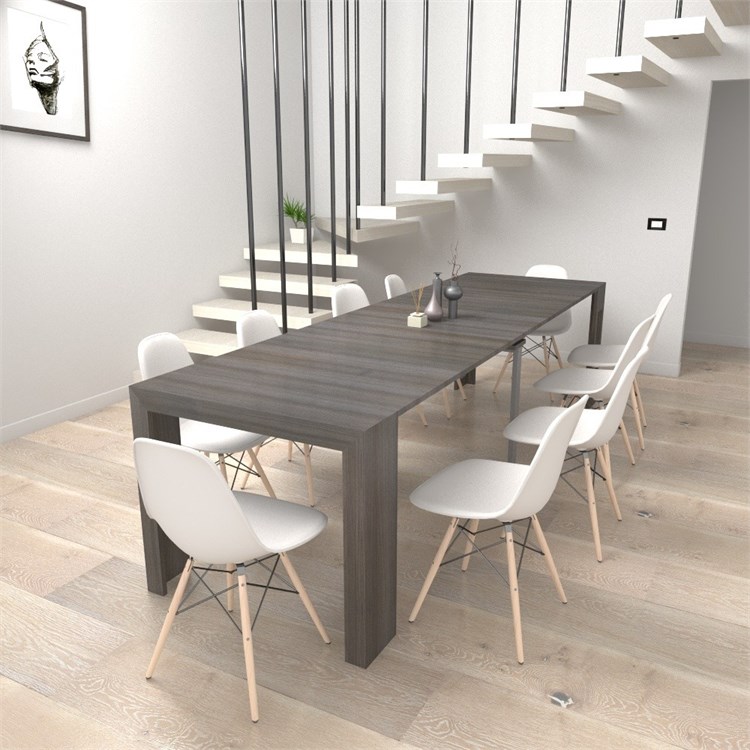 Consolle allungabile Mercurio con porta prolunghe in Consolle