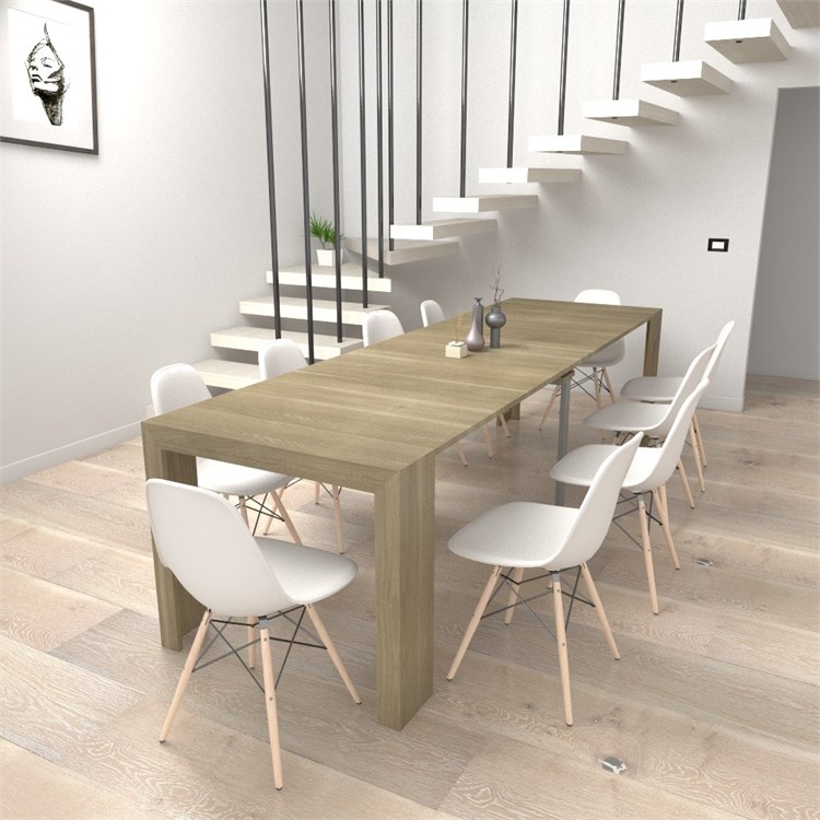 Consolle allungabile Mercurio con porta prolunghe in Consolle