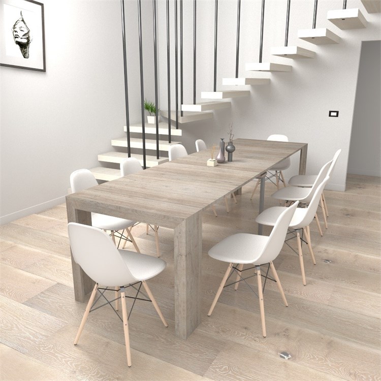 Consolle allungabile Mercurio con porta prolunghe in Consolle