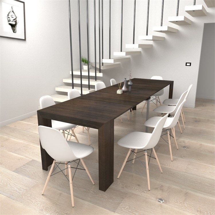 Consolle allungabile Mercurio con porta prolunghe in Consolle