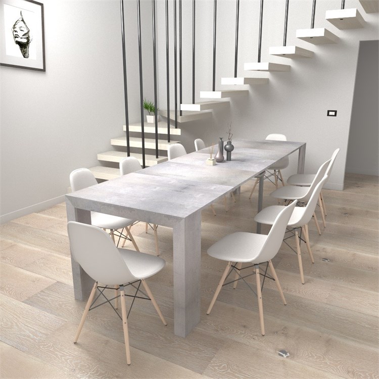 Consolle allungabile Mercurio con porta prolunghe in Consolle