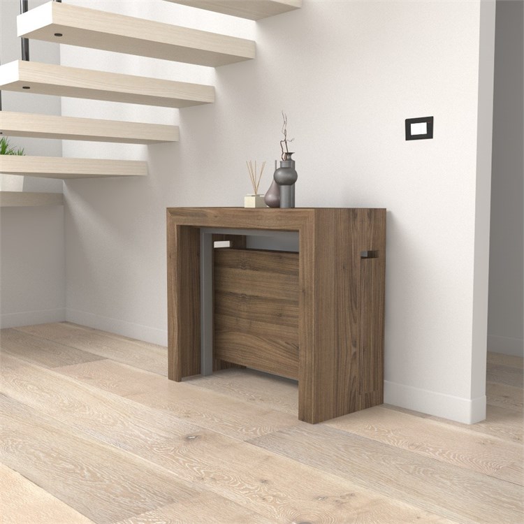 Consolle allungabile Mercurio con porta prolunghe in Consolle