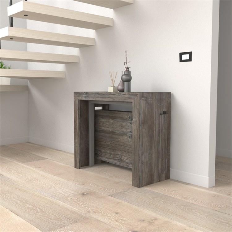 Consolle allungabile Mercurio con porta prolunghe in Consolle