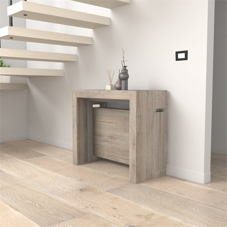 Consolle allungabile Mercurio con porta prolunghe in Consolle