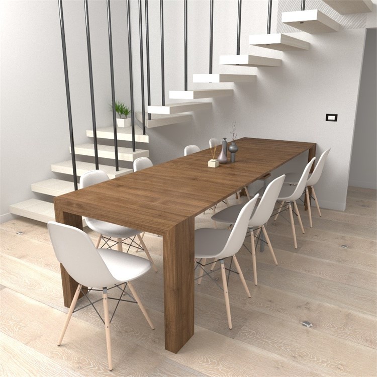 Consolle allungabile Mercurio con porta prolunghe in Consolle