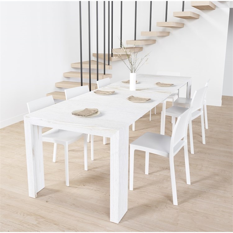 Consolle allungabile Mercurio con porta prolunghe in Consolle