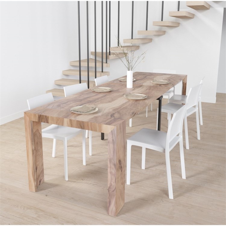 Consolle allungabile Mercurio con porta prolunghe in Consolle