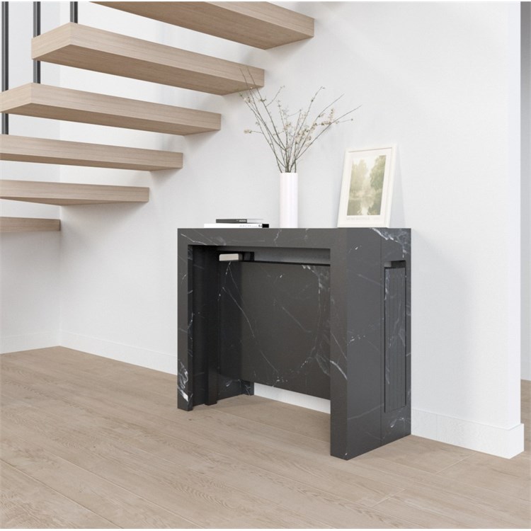 Consolle allungabile Mercurio con porta prolunghe in Consolle