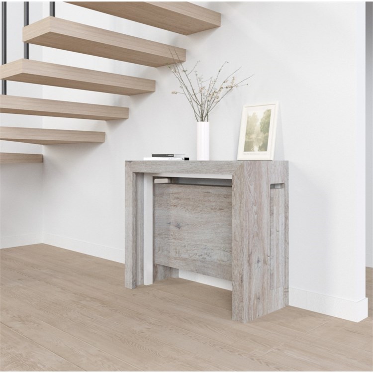 Consolle allungabile Mercurio con porta prolunghe in Consolle