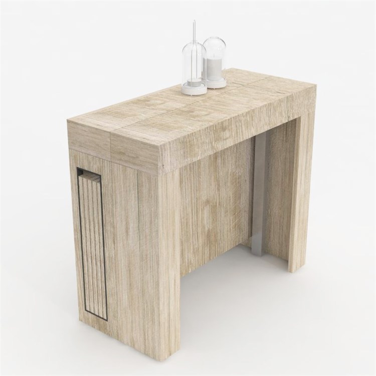 Consolle allungabile Mercurio con porta prolunghe in Consolle