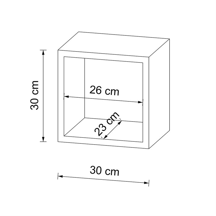 Wall Cubes Thickness 2 cm in Shelf brackets and Supports