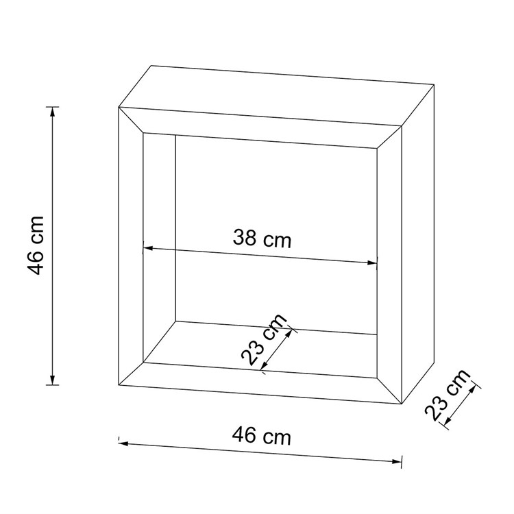 Wall Cubes Thickness 4 cm in Shelf brackets and Supports