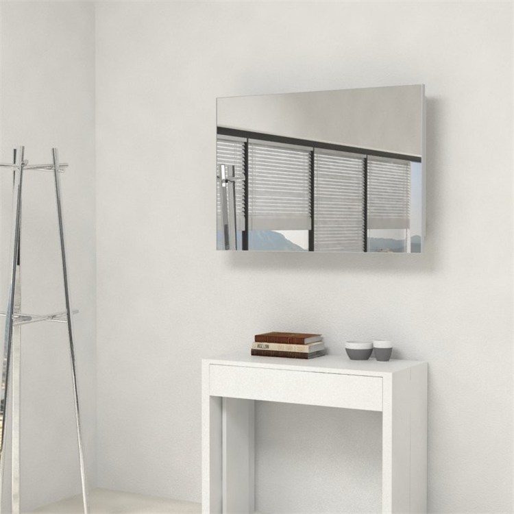 Mirror with extensions-rack for extendable console