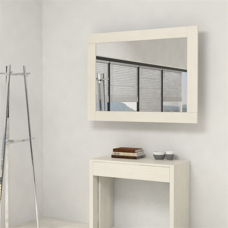 Mirror wooden frame with extensions-rack for console in 