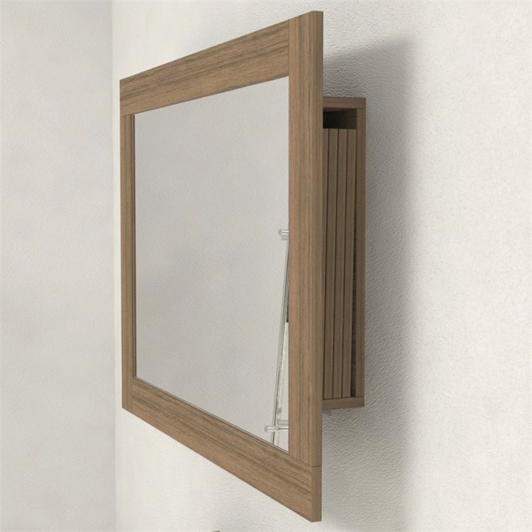 Mirror wooden frame with extensions-rack for console in 