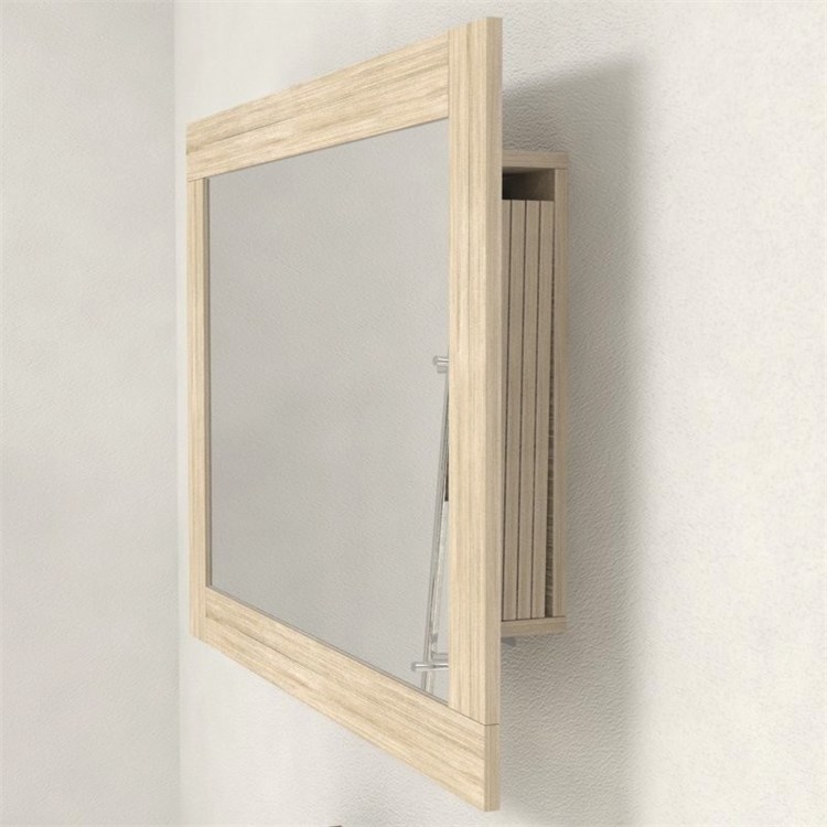 Miroir cadre avec porte-extensions pour console extensible in 