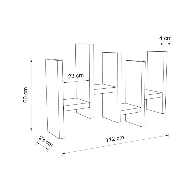 Wooden Shelves Ashley in Mensole