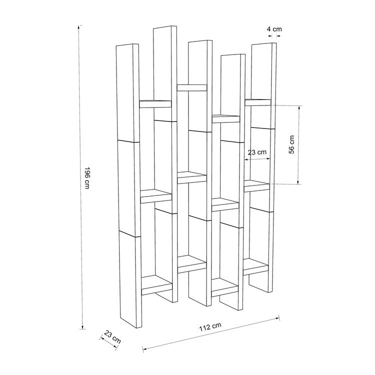 Wooden Shelves Ashley in Mensole