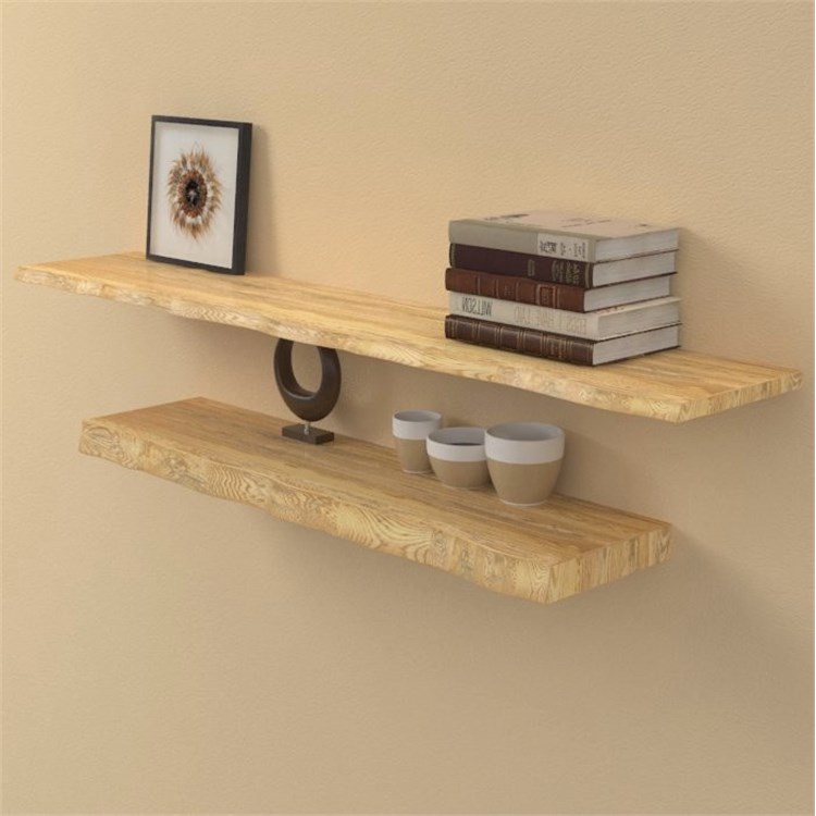 Solid wood customized shelves irregular edge in Mensole