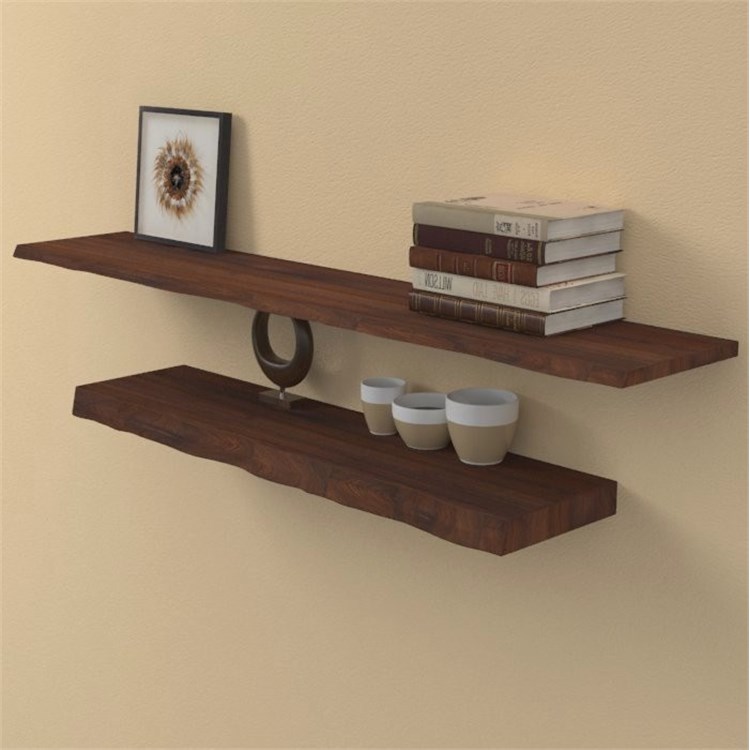 Solid wood customized shelves irregular edge in Mensole