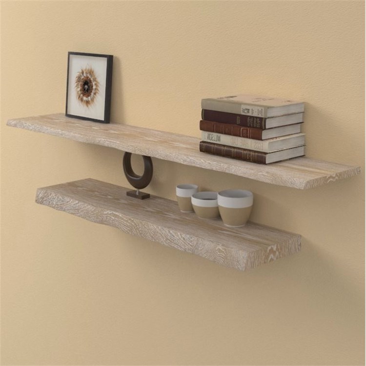 Solid wood customized shelves irregular edge in Mensole