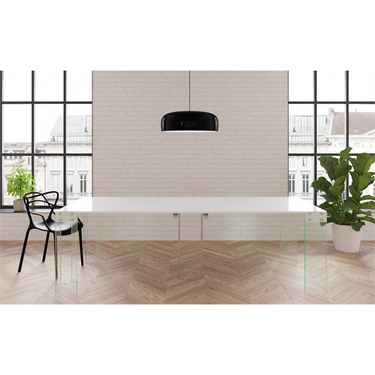 Consolle allungabile Crystal con porta allunghe in Consolle