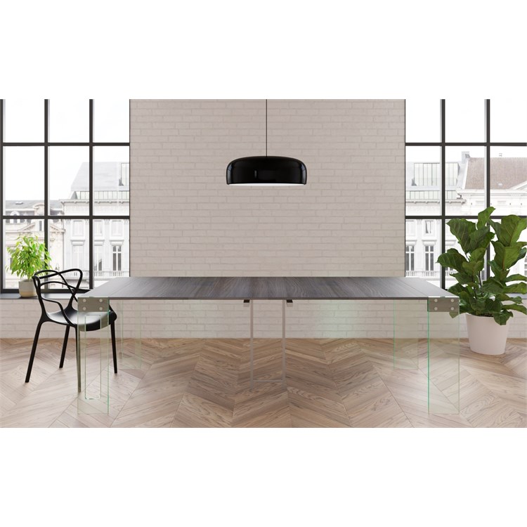 Consolle allungabile Crystal con porta allunghe in Consolle