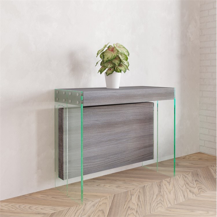 Extensible console Crystal with extensions-rack in Consolle