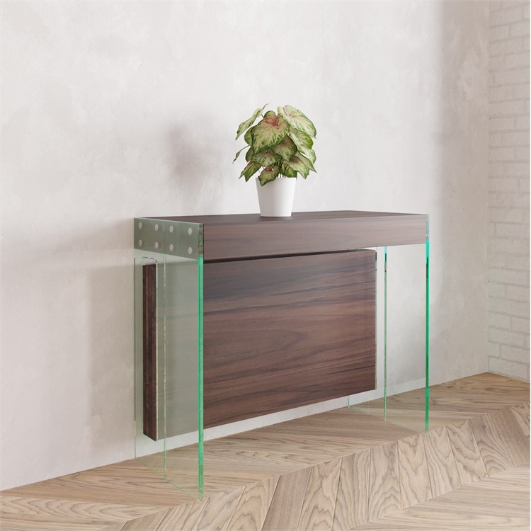 Extensible console Crystal with extensions-rack in Consolle