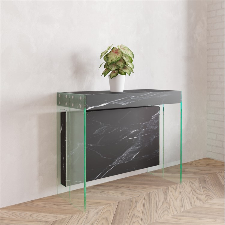 Extensible console Crystal with extensions-rack in Consolle