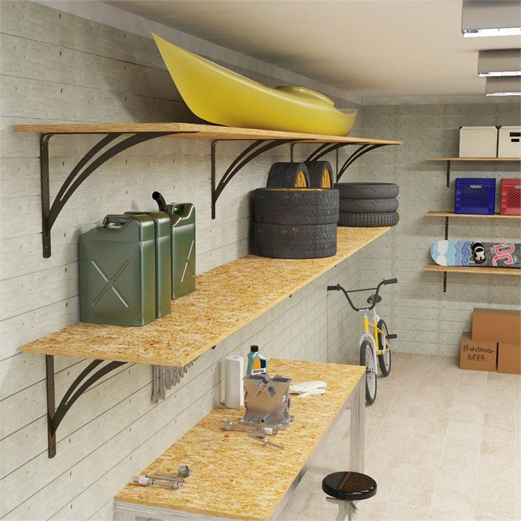 Customized garage shelves