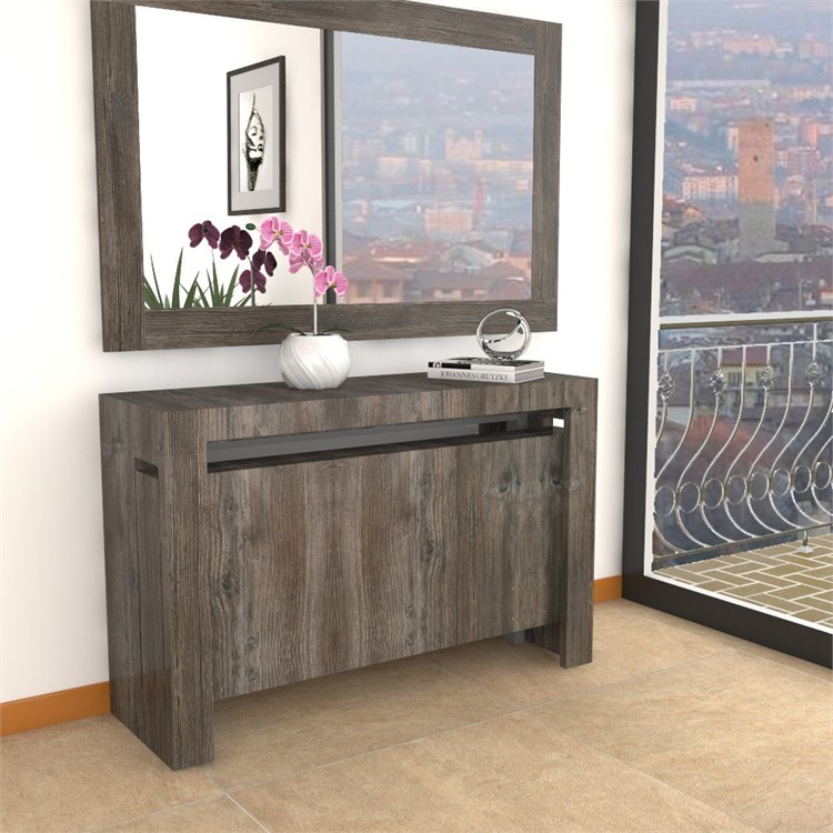 Extensible console Mercurio XXL with extensions-rack in Consolle