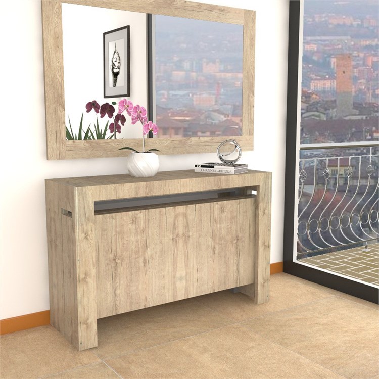 Extensible console Mercurio XXL with extensions-rack in Consolle