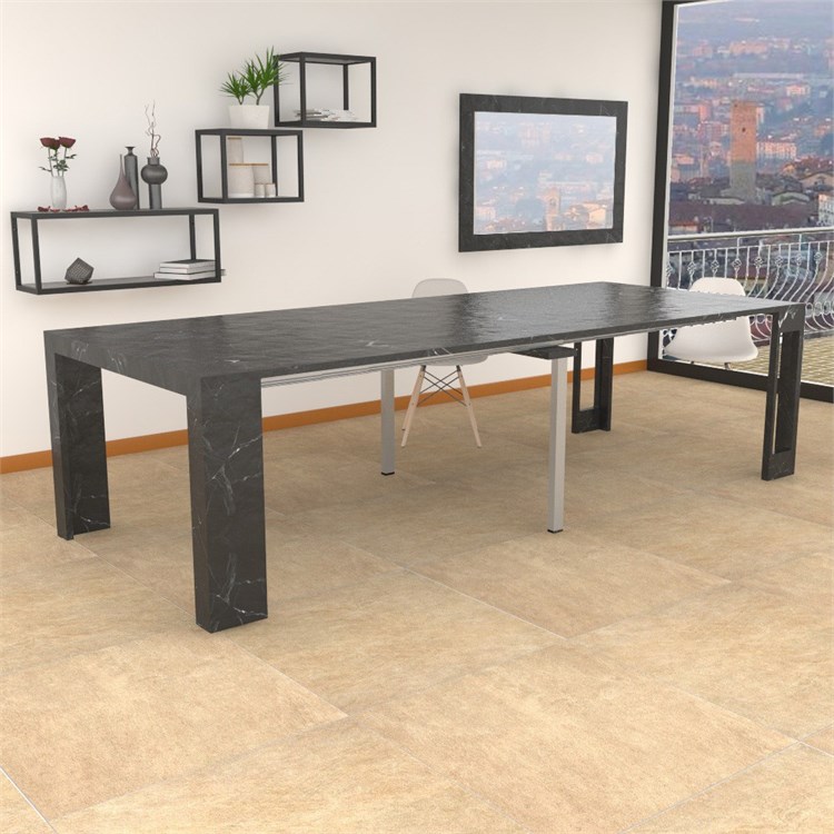 Extensible console Mercurio XXL with extensions-rack in Consolle