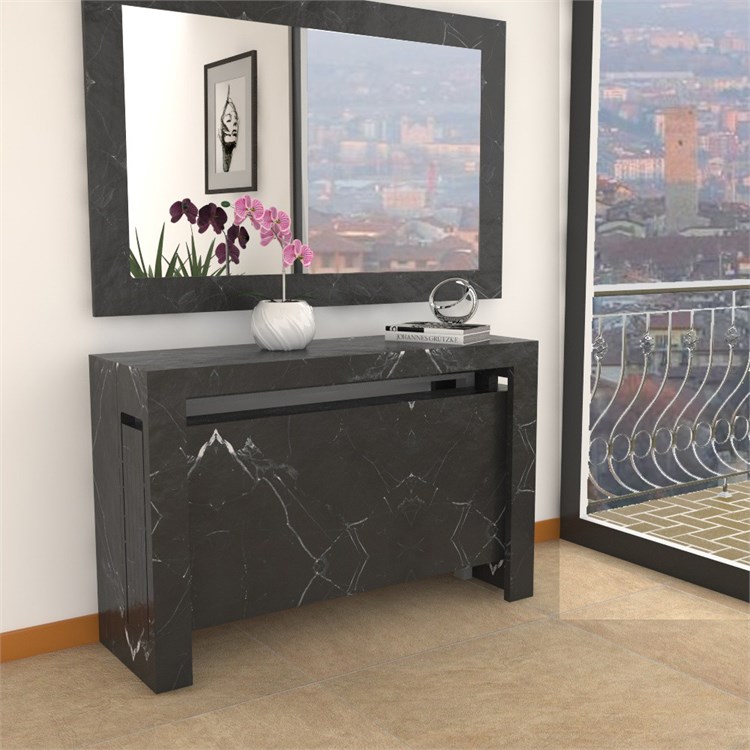 Extensible console Mercurio XXL with extensions-rack in Consolle