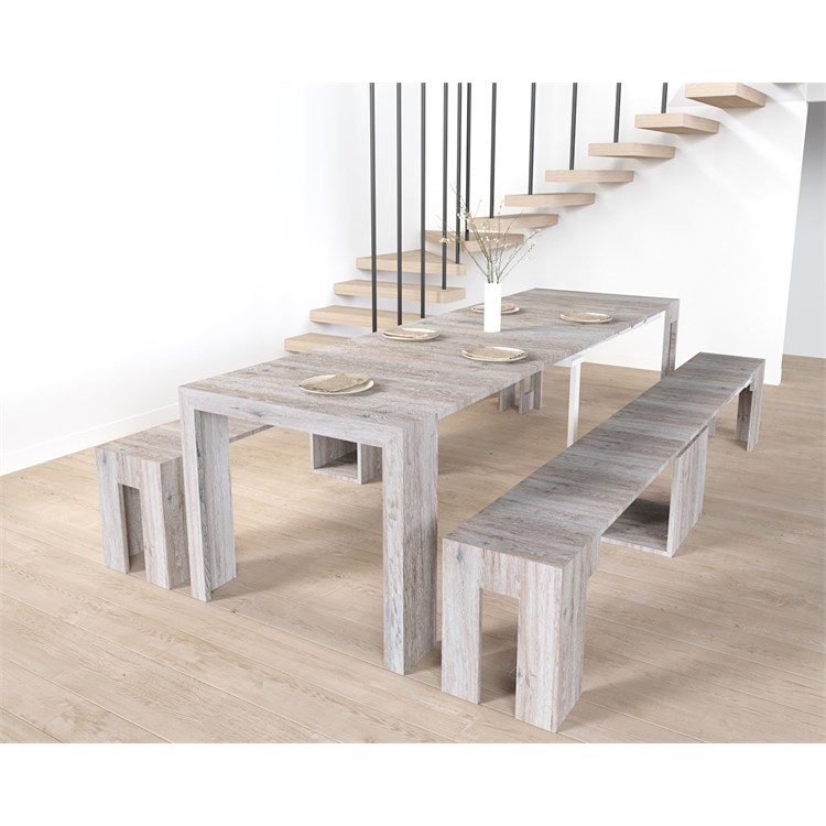 Kit console Mercurio + Banc Candy – extensibles 300cm in Consolle