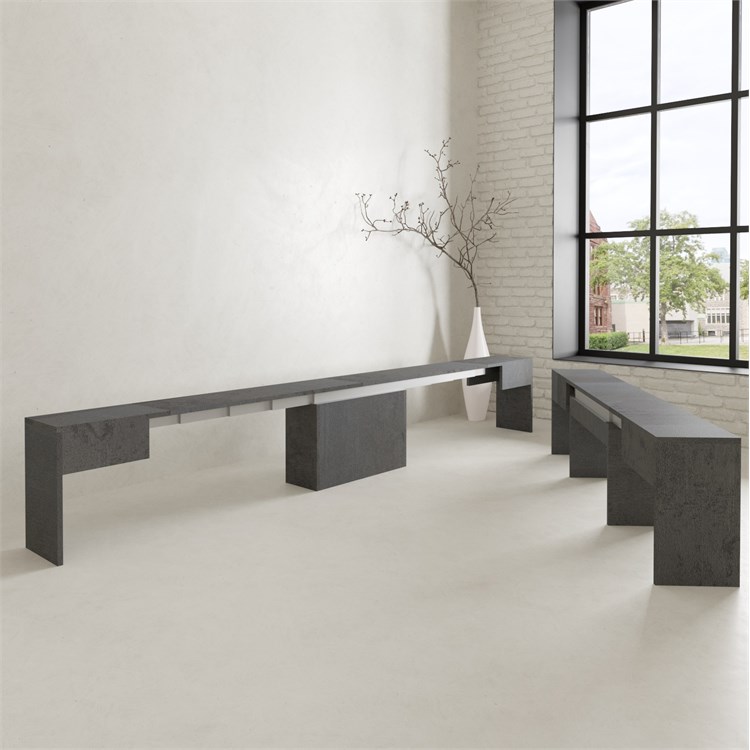 Karen extendable bench with extension holder in Consolle